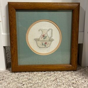 Vintage Handmade Cross-stitch Print